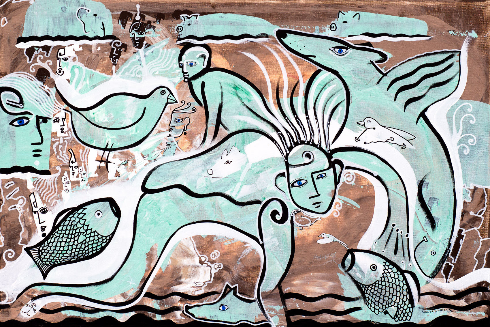 Aqua Angel by Cameron Limbrick - Acrylic Painting